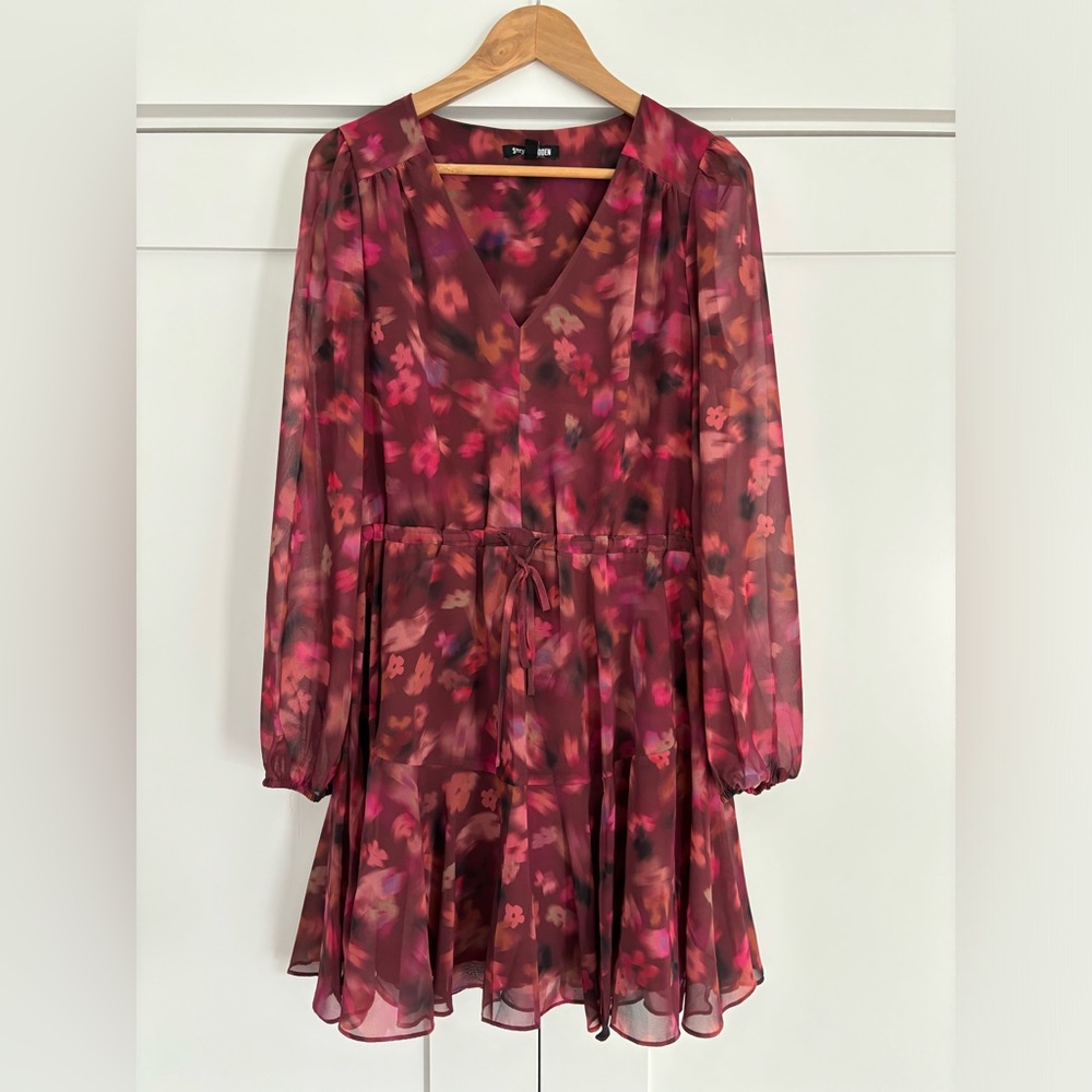 Steve Madden size M autumnal floral watercolor dress